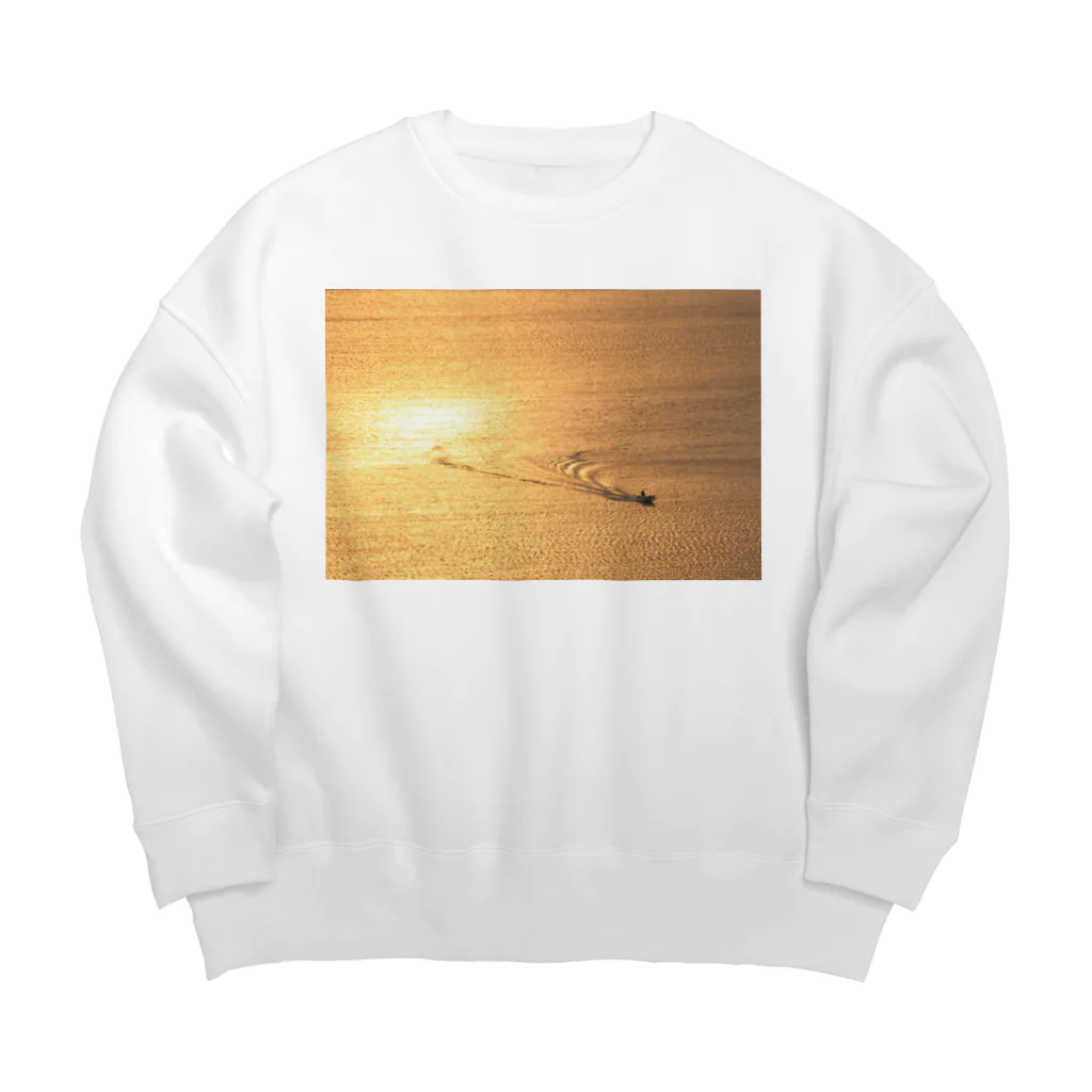 小佐々塾の黄金色の海 Big Crew Neck Sweatshirt