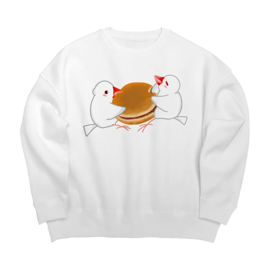 Lily bird（リリーバード）のどら焼きと文鳥ず Big Crew Neck Sweatshirt