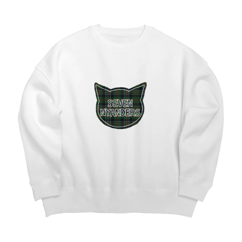 SEVEN NYANDERSのSEVEN NYANDERS ロゴ　タータンチェックGreen Big Crew Neck Sweatshirt