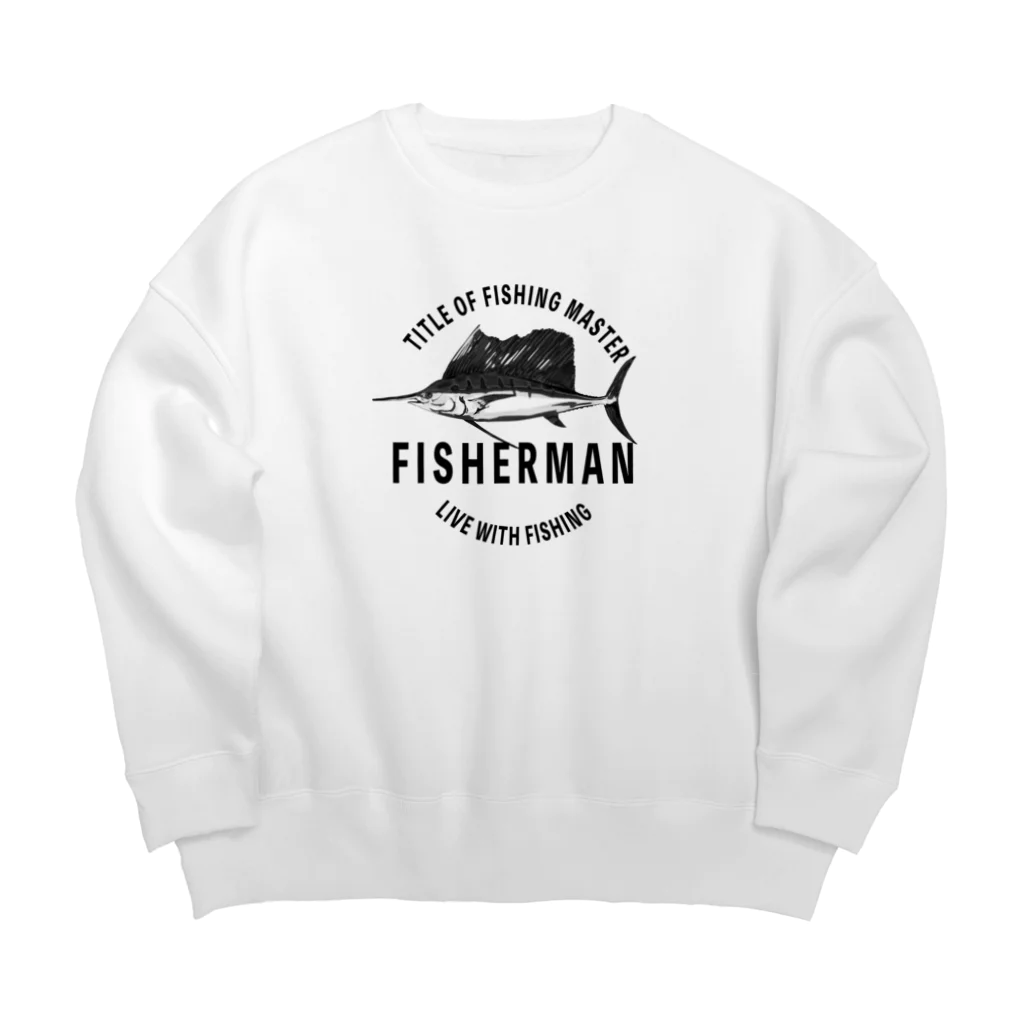 chicodeza by suzuriのfisher man Big Crew Neck Sweatshirt