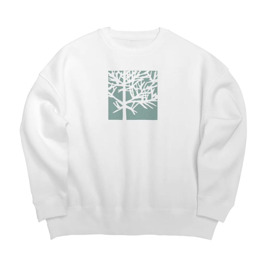 bolesの樹氷　グレー Big Crew Neck Sweatshirt