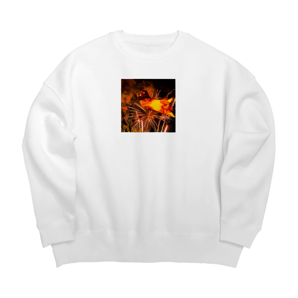 サクボウのはなびサクヤ Big Crew Neck Sweatshirt