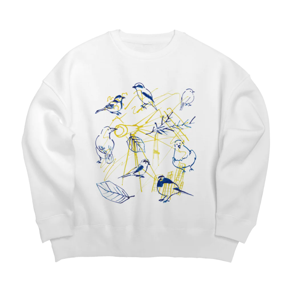 TORISUKI（野鳥・鳥グッズ）の身近な野鳥 Big Crew Neck Sweatshirt