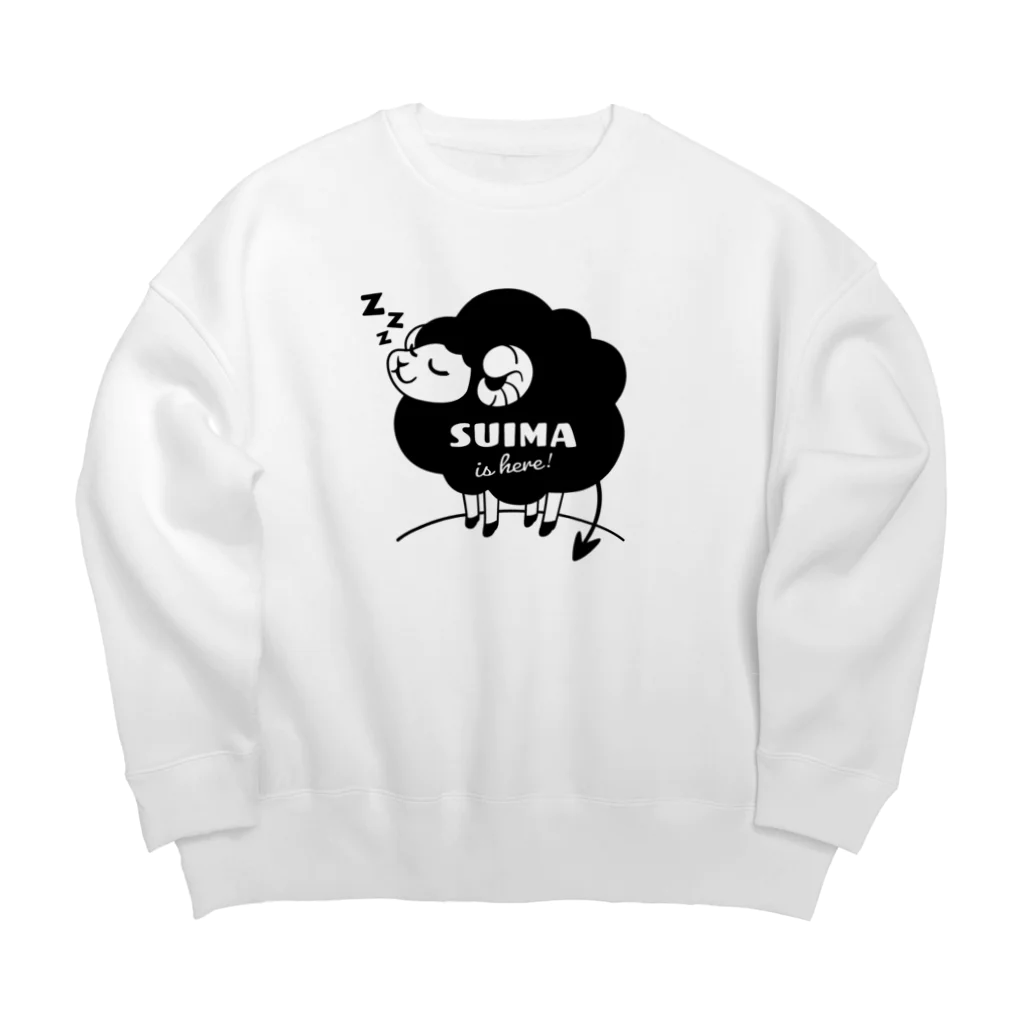 kocoon（コクーン）の睡魔が来たぞ！（黒ヒツジ） Big Crew Neck Sweatshirt