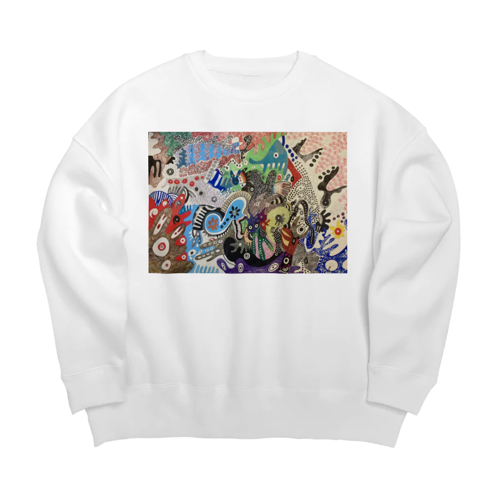 yukiutoの見てみてここにたくさんいるんだ Big Crew Neck Sweatshirt