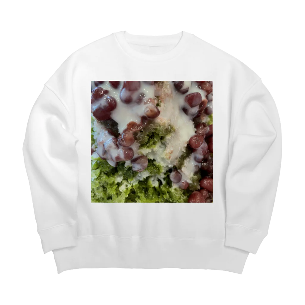 あゆのしおやきの練乳宇治金時 Big Crew Neck Sweatshirt