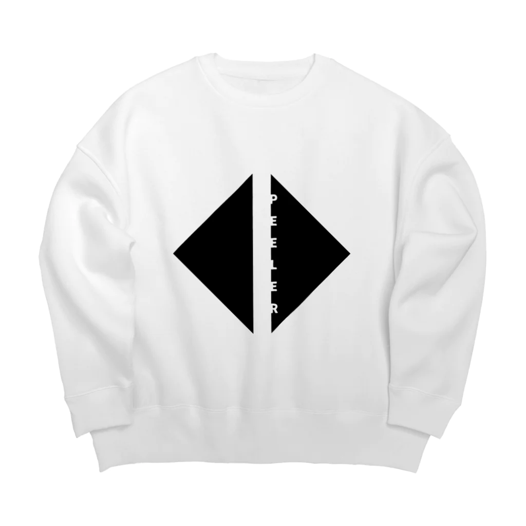 Creative store MのFigure-04(BK) Big Crew Neck Sweatshirt
