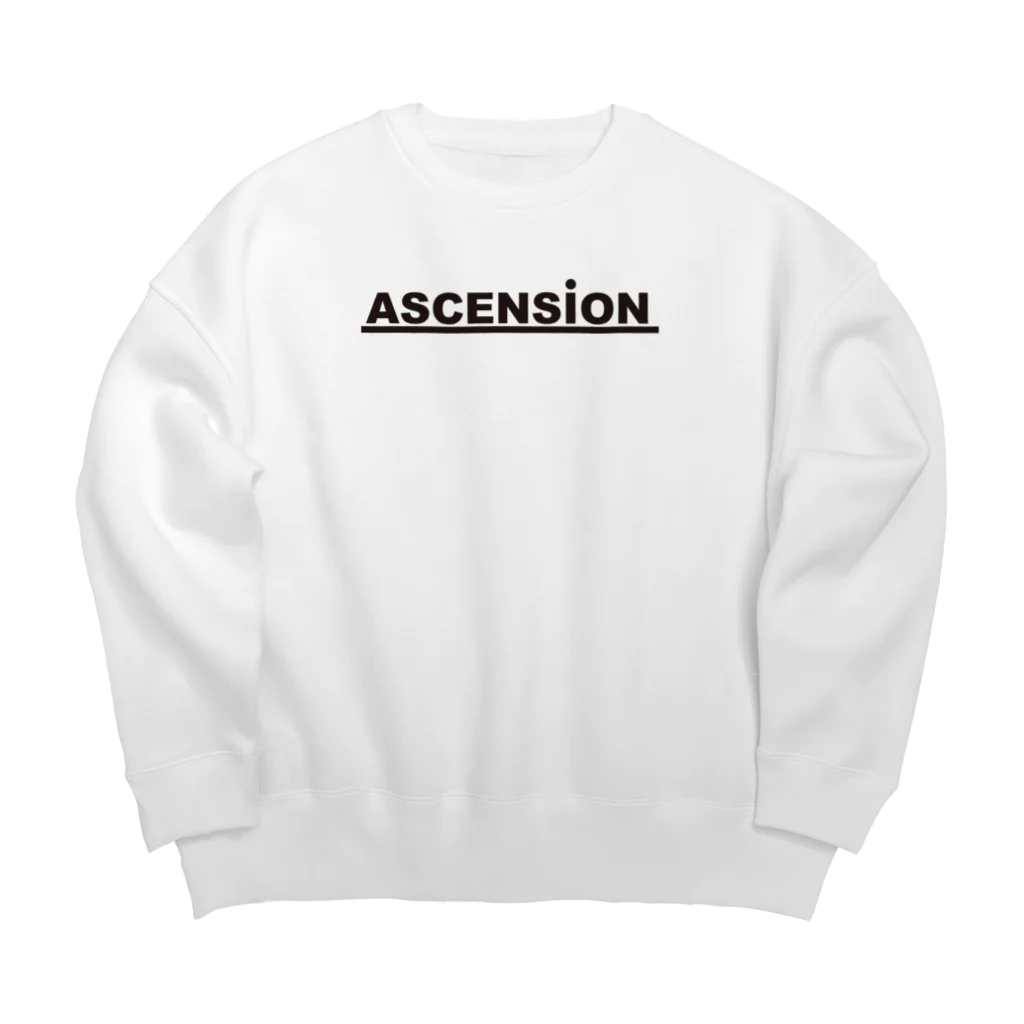 TシャツジャパンSUZURI店🇯🇵のアセンション（ASCENSION）黒文字 ビッグシルエットスウェット