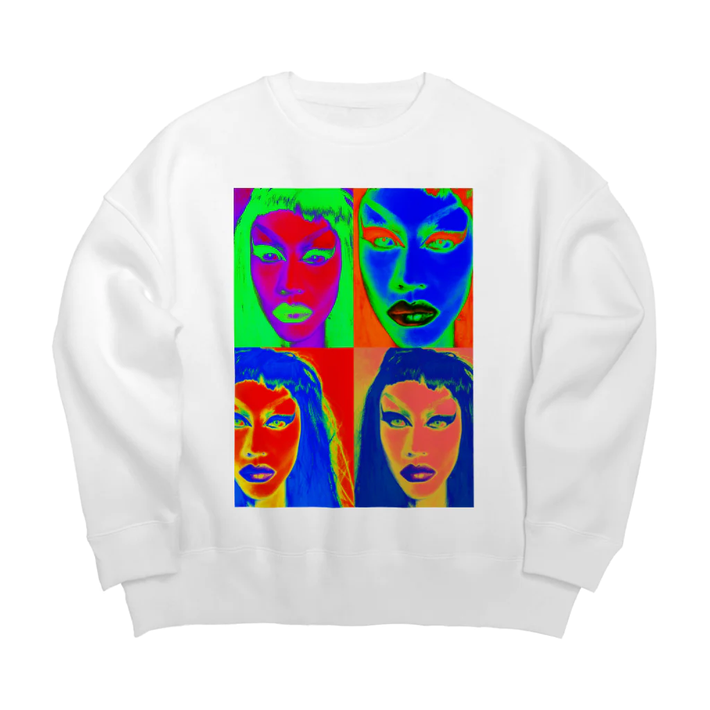 ばにたすの店のドラァグクイーンdragqueen Big Crew Neck Sweatshirt