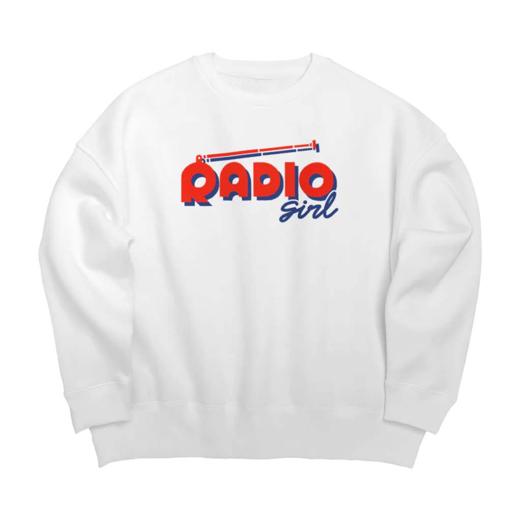 ねこぜもんのRADIO girl Big Crew Neck Sweatshirt