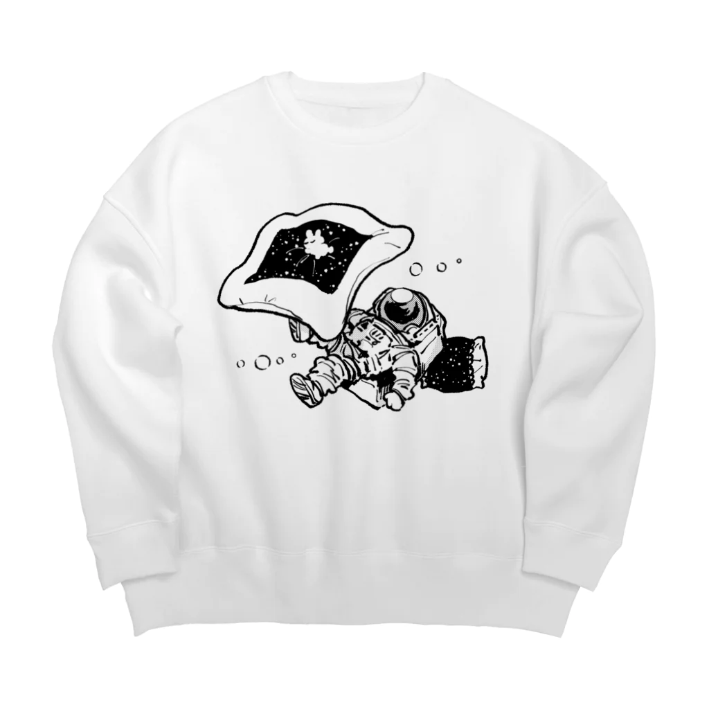 くぼみまるみのゆめのなか宇宙飛行士 Big Crew Neck Sweatshirt