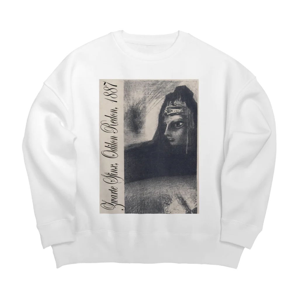 PALA's SHOP　cool、シュール、古風、和風、のZwarte Sfinx, Odilon Redon, 1887 Big Crew Neck Sweatshirt