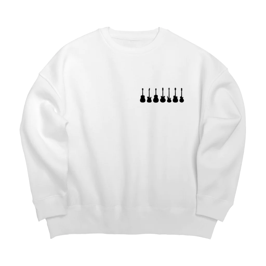 GreenTrexのギターシルエット『さまざま』 Big Crew Neck Sweatshirt