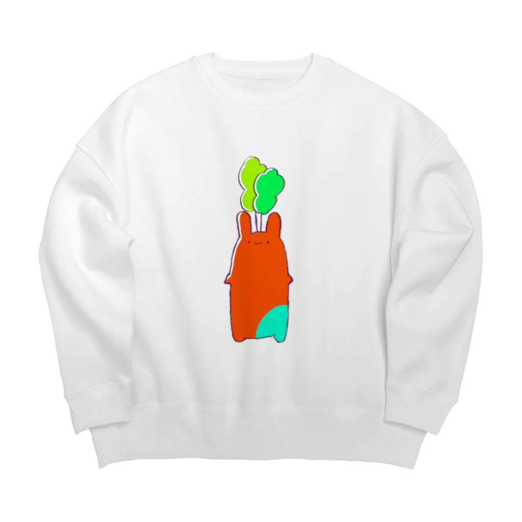 緋野叶越のうさにん Big Crew Neck Sweatshirt