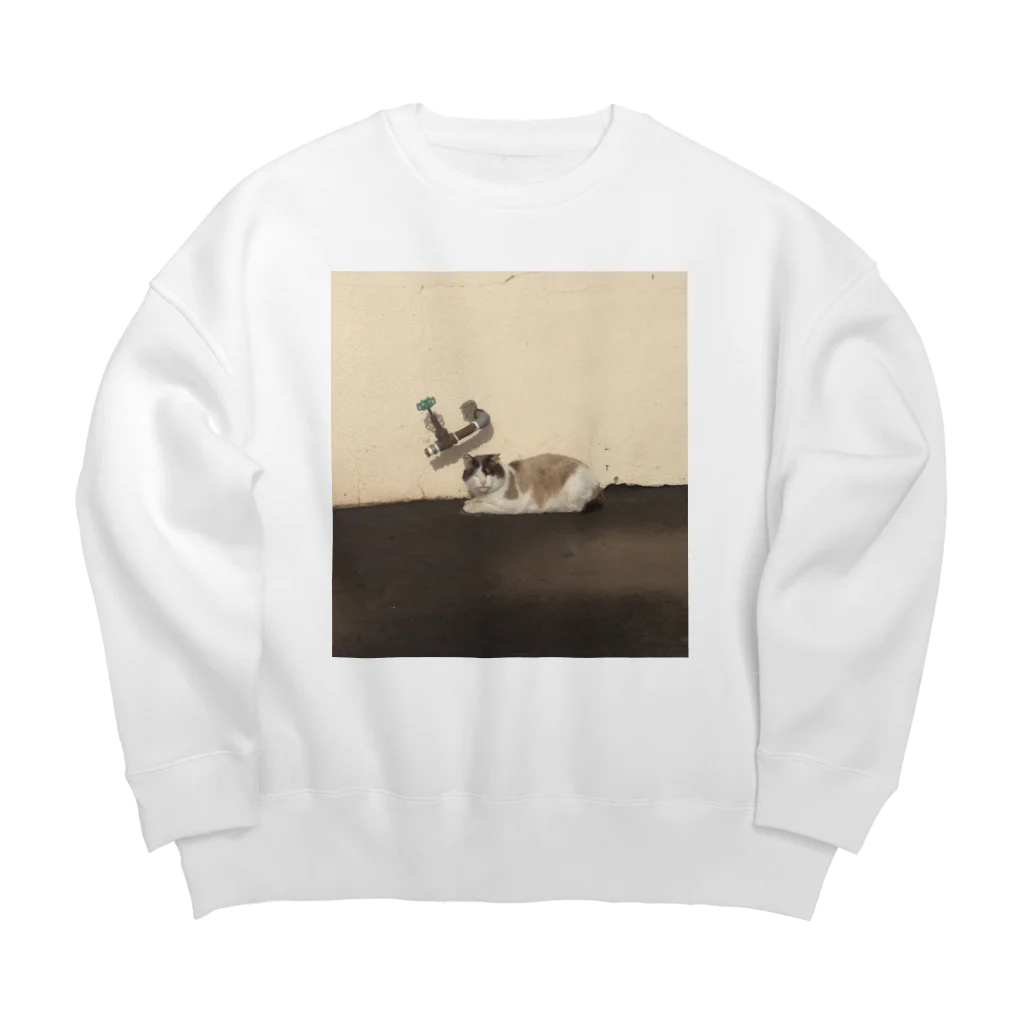 素敵屋の蛇口ねこ Big Crew Neck Sweatshirt