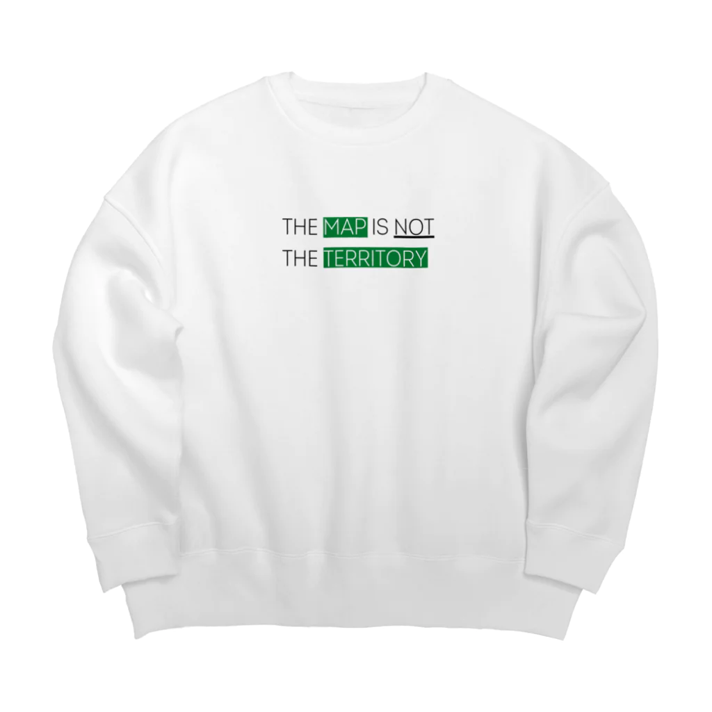 There will be answers.（つんパンダ）オンラインショップのTHE MAP IS NOT THE TERRITORY Big Crew Neck Sweatshirt