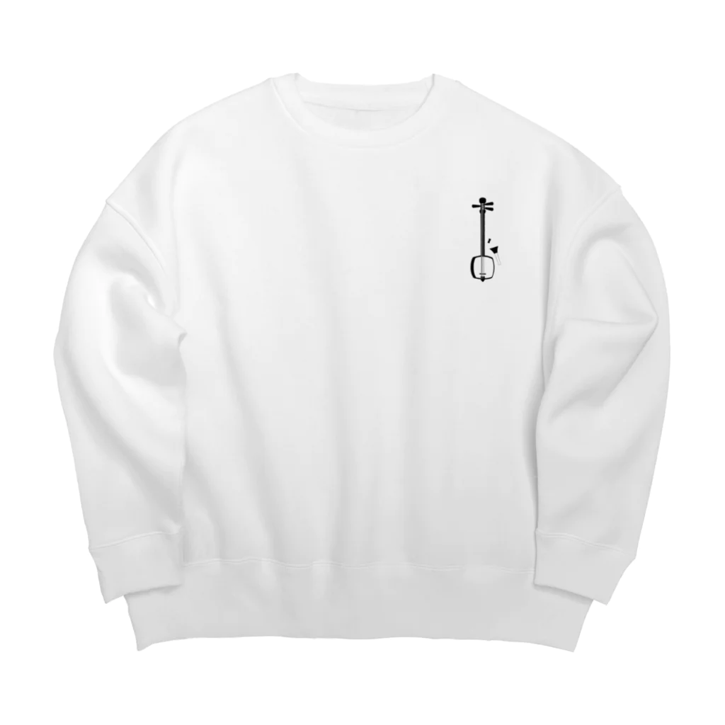 綾錦工房 りこりすの津軽三味線【朧月】 Big Crew Neck Sweatshirt