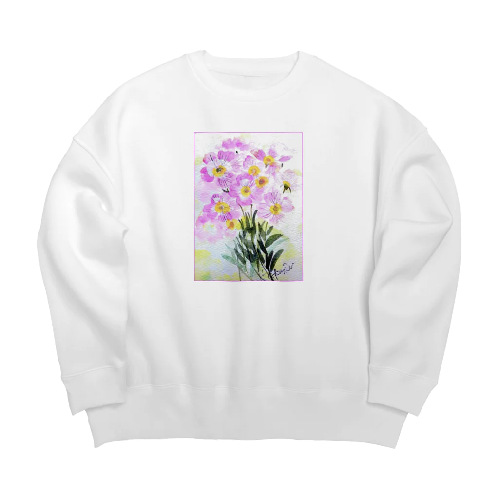 SUZURI.KEY-CHANの昼咲き月見草BF0902 Big Crew Neck Sweatshirt