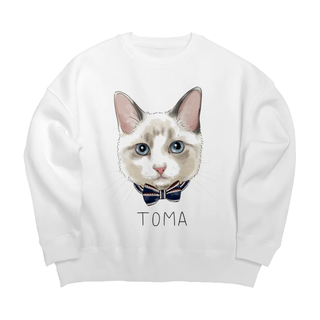 みきぞーん｜保護猫 ミッキー画伯と肉球とおともだちのtoma Big Crew Neck Sweatshirt