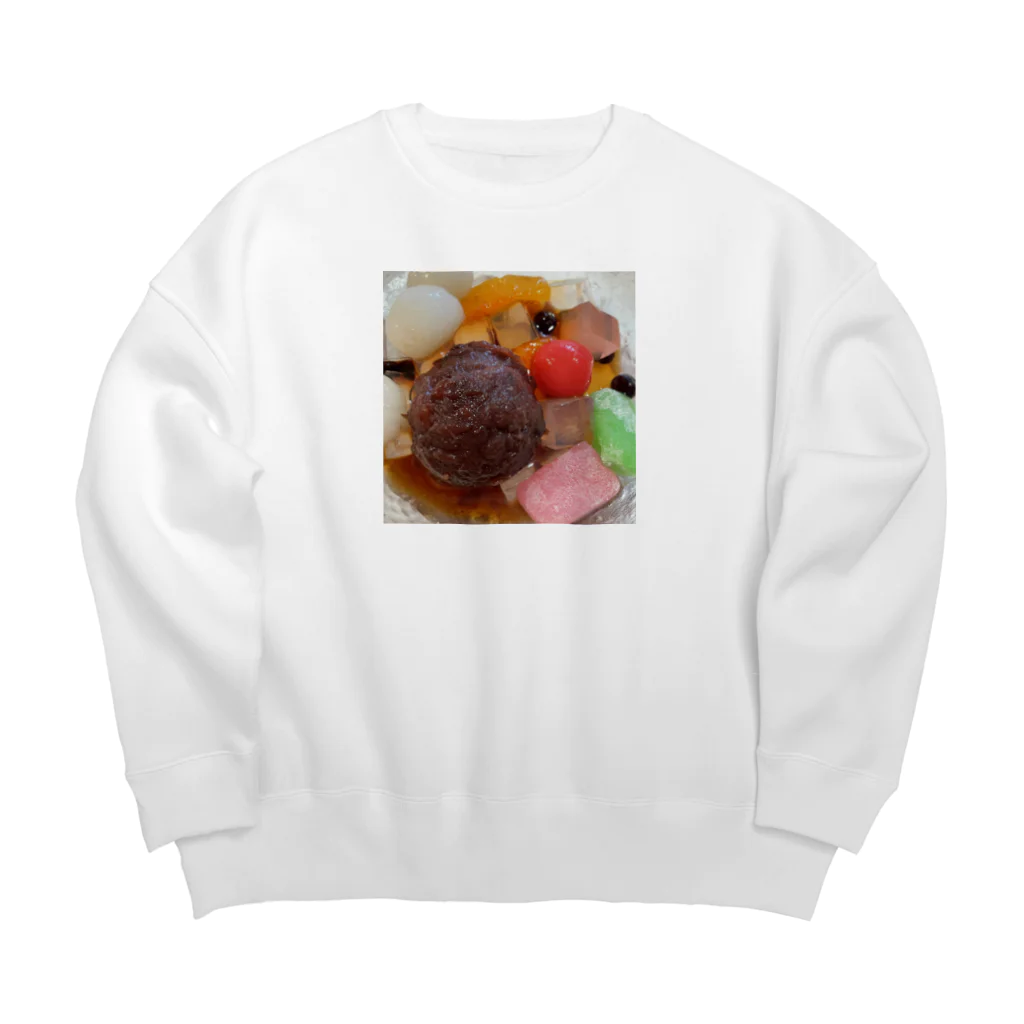 あゆのしおやきの白玉あんみつ Big Crew Neck Sweatshirt