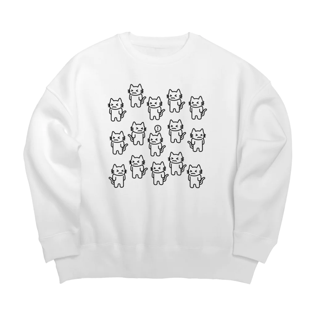 楽猫楽描しげ屋のねこだらけ Big Crew Neck Sweatshirt