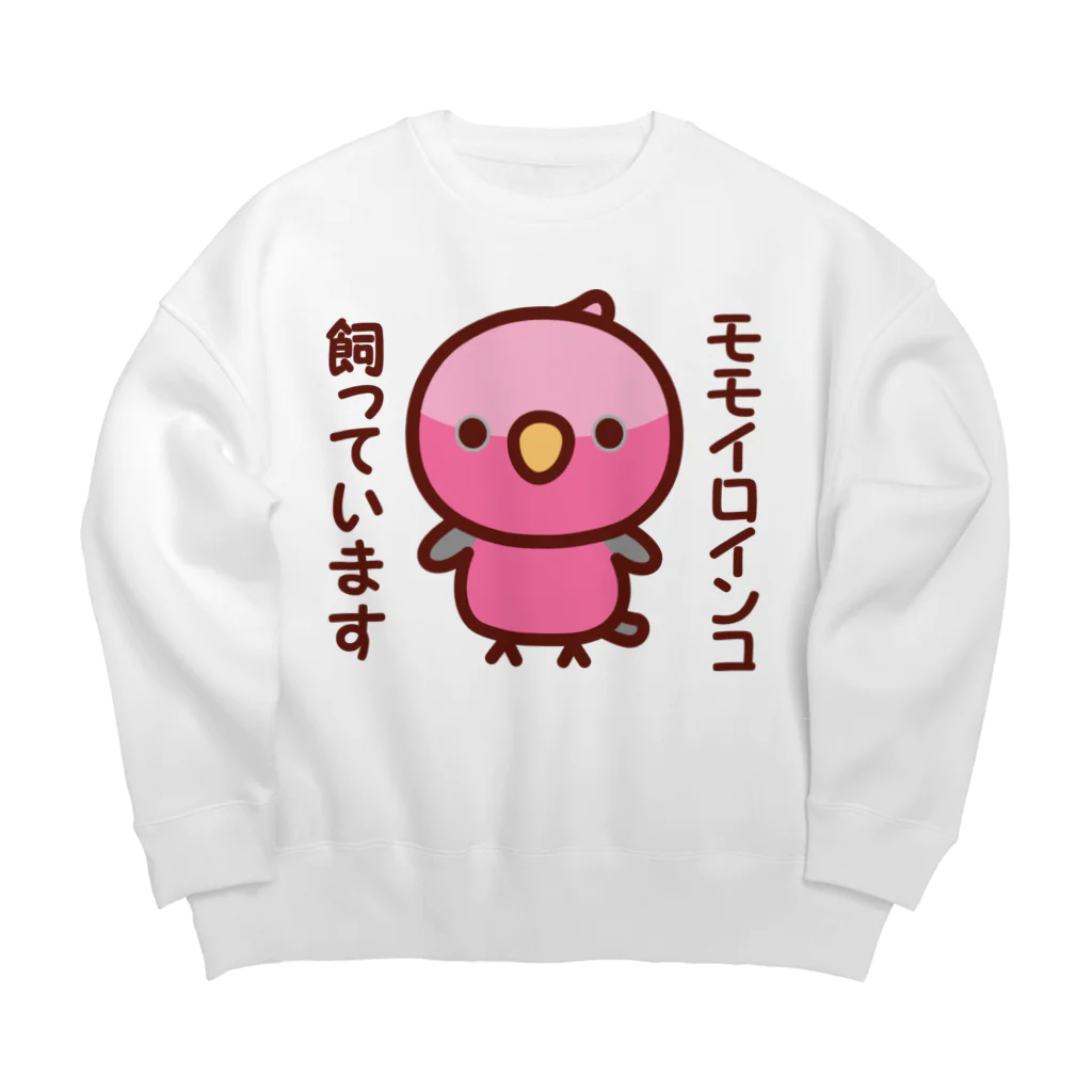 いんこ屋堂のモモイロインコ飼っています Big Crew Neck Sweatshirt