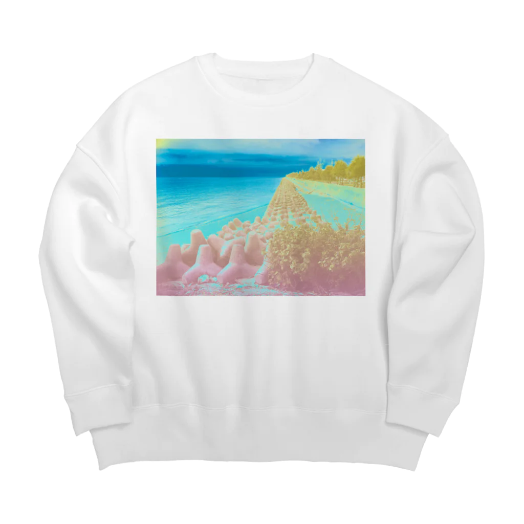 ウナーゴン20億3千万販売所の異界の海 Big Crew Neck Sweatshirt