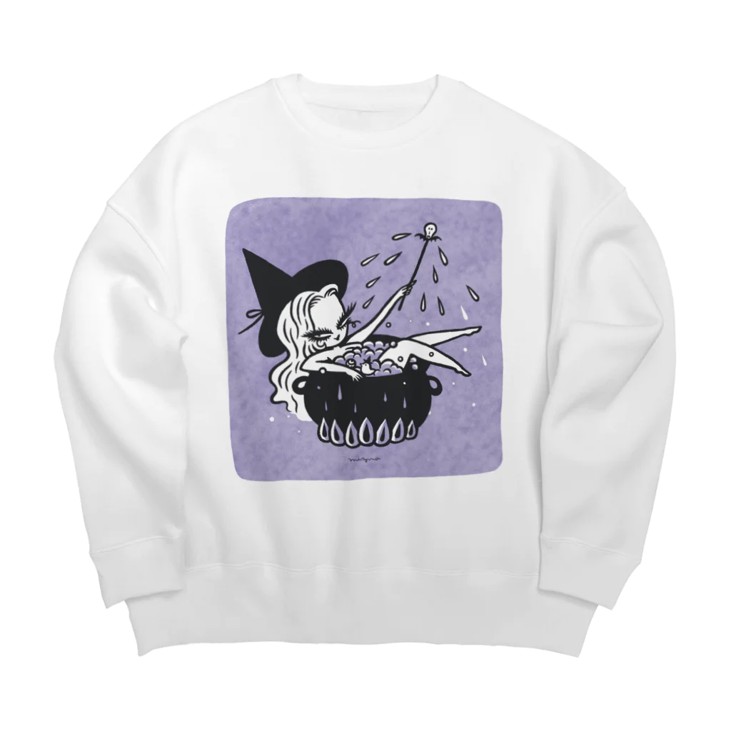 Mizna WadaのBlack Cauldron Big Crew Neck Sweatshirt