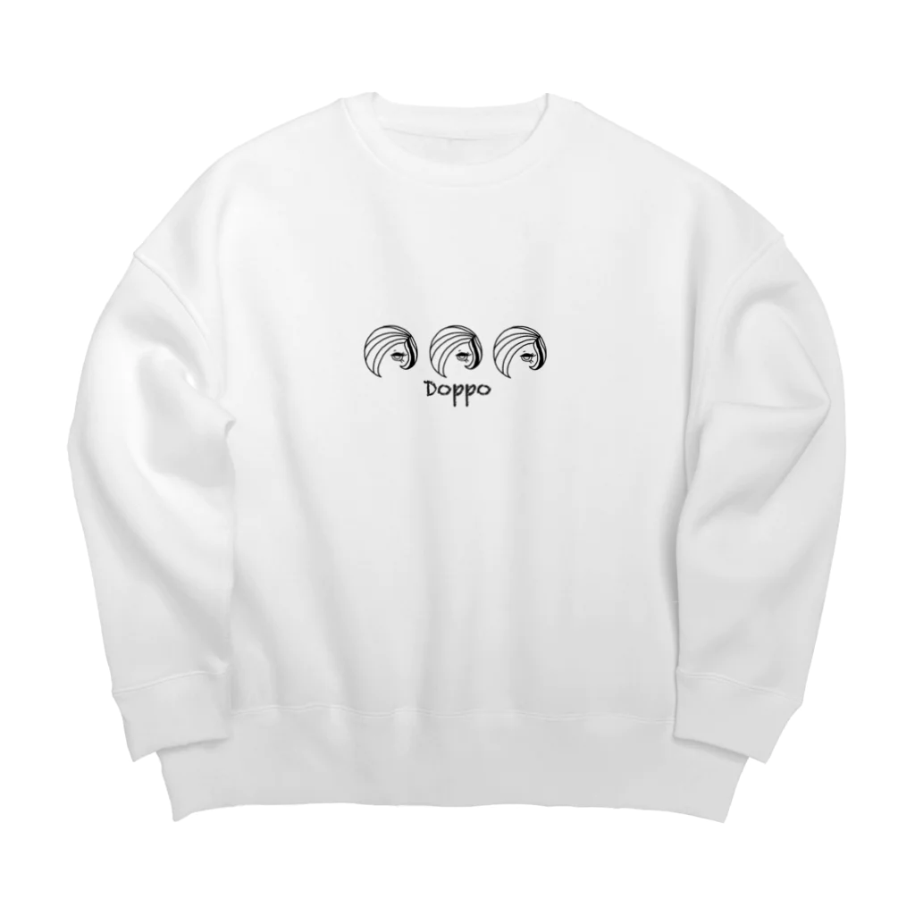 Doppoのレトロモダン少女CCC  Big Crew Neck Sweatshirt