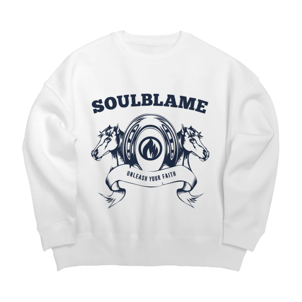 SOULBLAMEのHORSES SWT IN WHITE ビッグシルエットスウェット