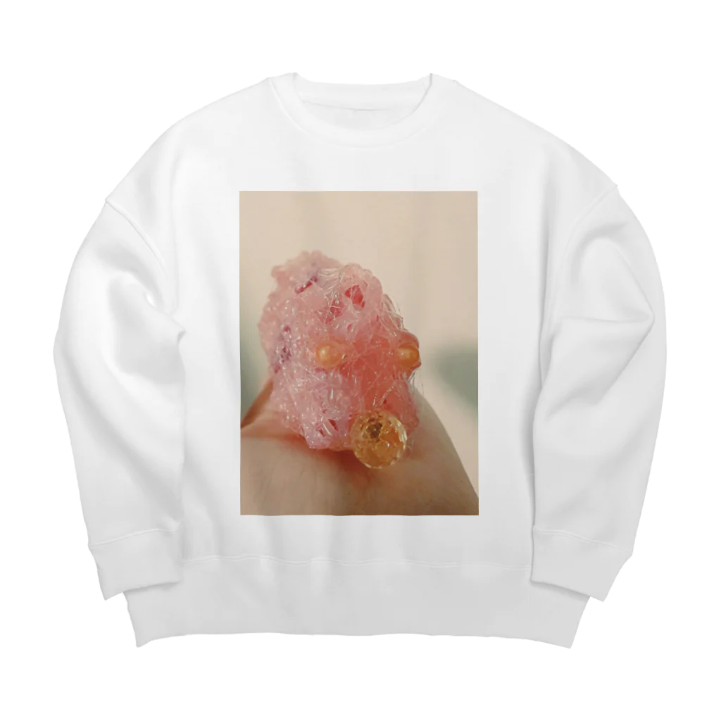 egg Artworks & the cocaine's pixの『pink worm.』 Big Crew Neck Sweatshirt