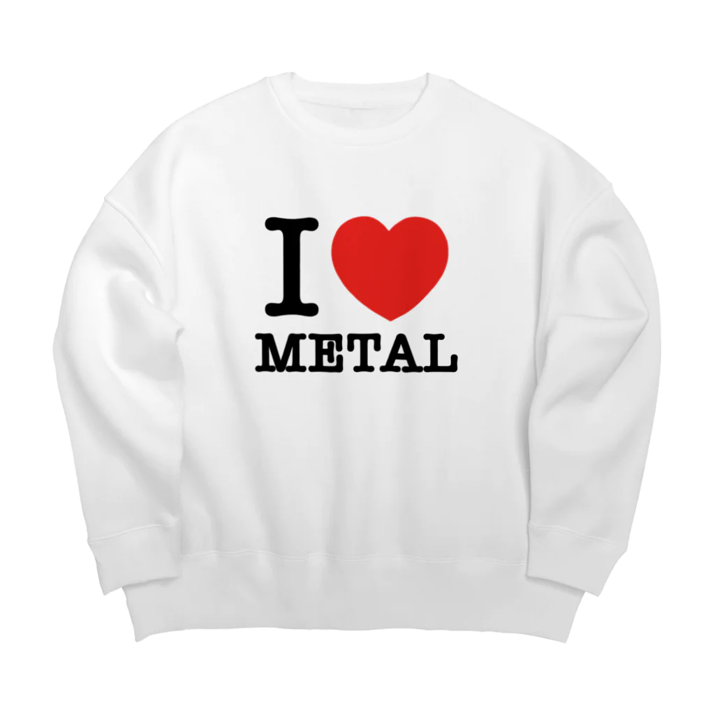 HachijuhachiのI LOVE METAL Big Crew Neck Sweatshirt