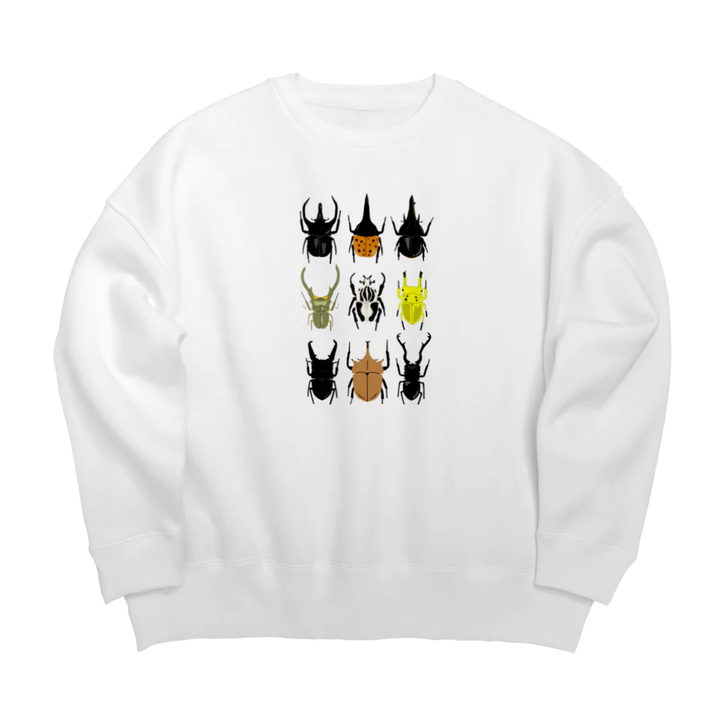 🐝KontyuMamaの世界のカブトムシクワガタ Big Crew Neck Sweatshirt