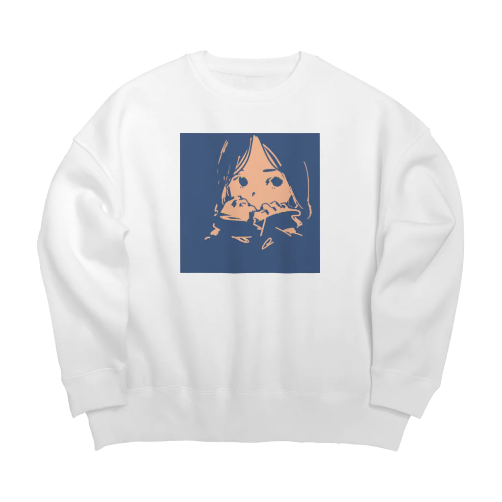 わたあめ食堂の毛玉ちゃん Big Crew Neck Sweatshirt