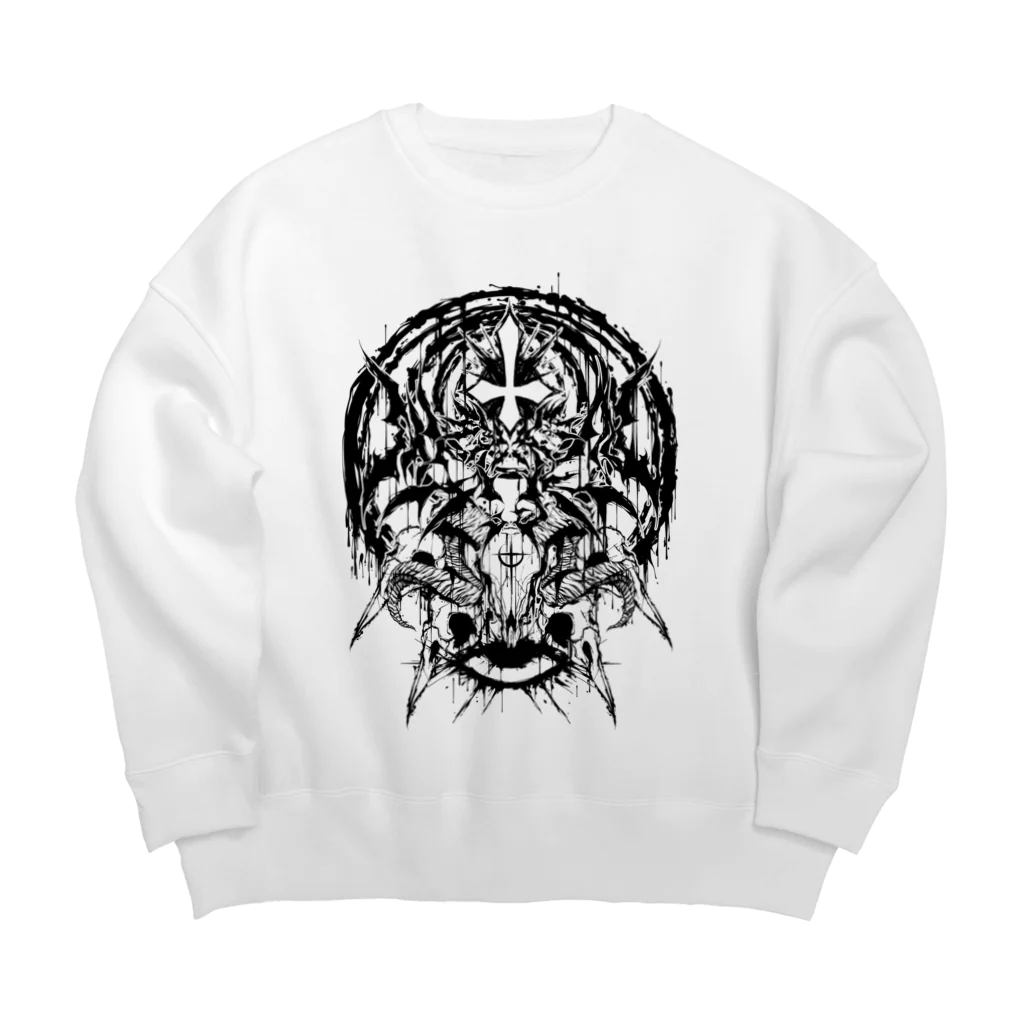 エゴイスト乙女の聖痕　黒 Big Crew Neck Sweatshirt