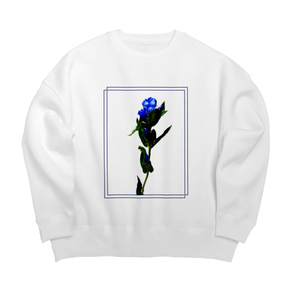 Ameoのリンドウ プリント Big Crew Neck Sweatshirt