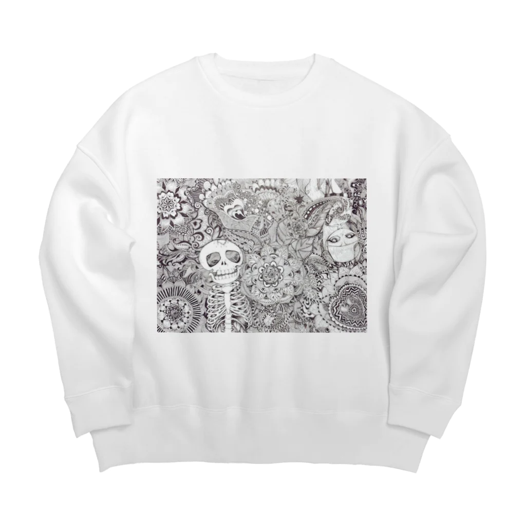 こもくもくの魂の塊 Big Crew Neck Sweatshirt