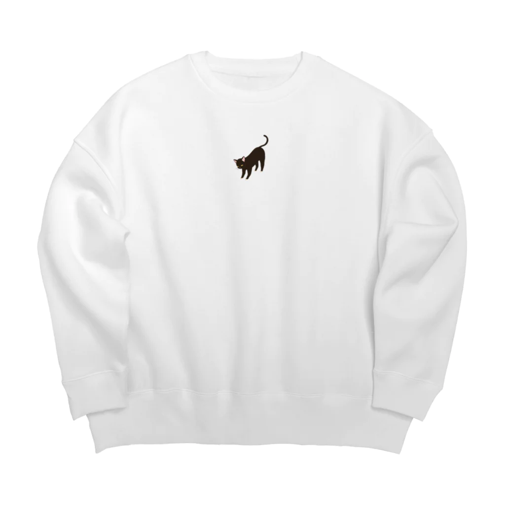 神風-KAMIKAZE-の黒猫 Big Crew Neck Sweatshirt