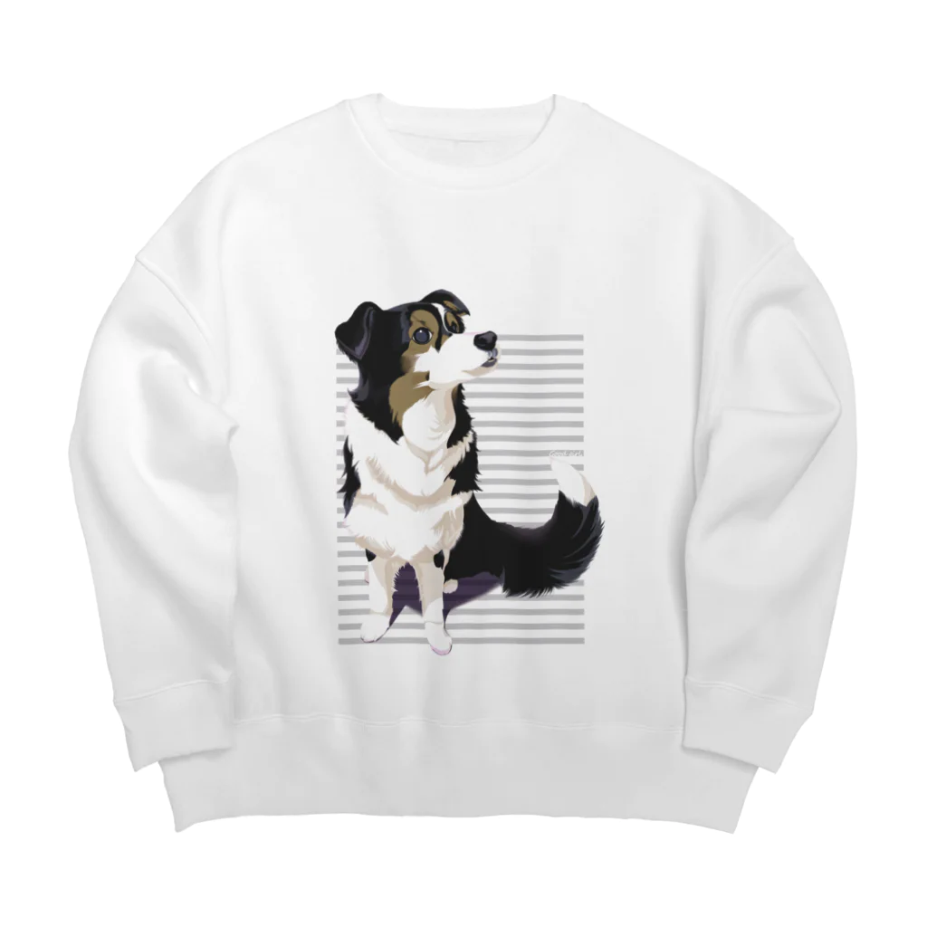 犬甘ちゃんの杜のコリーのメリちゃん Big Crew Neck Sweatshirt