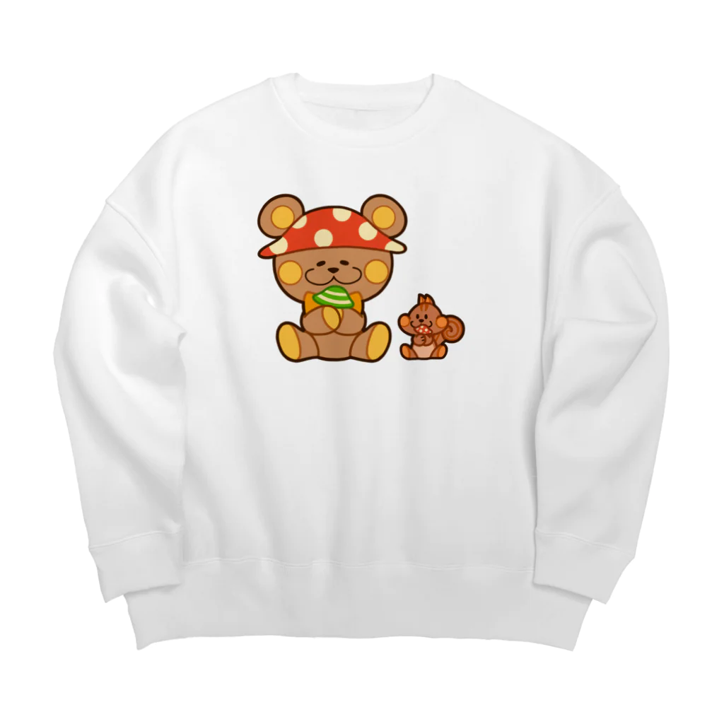 レタ(LETA)のぬいクマちゃんのキノコがり Big Crew Neck Sweatshirt