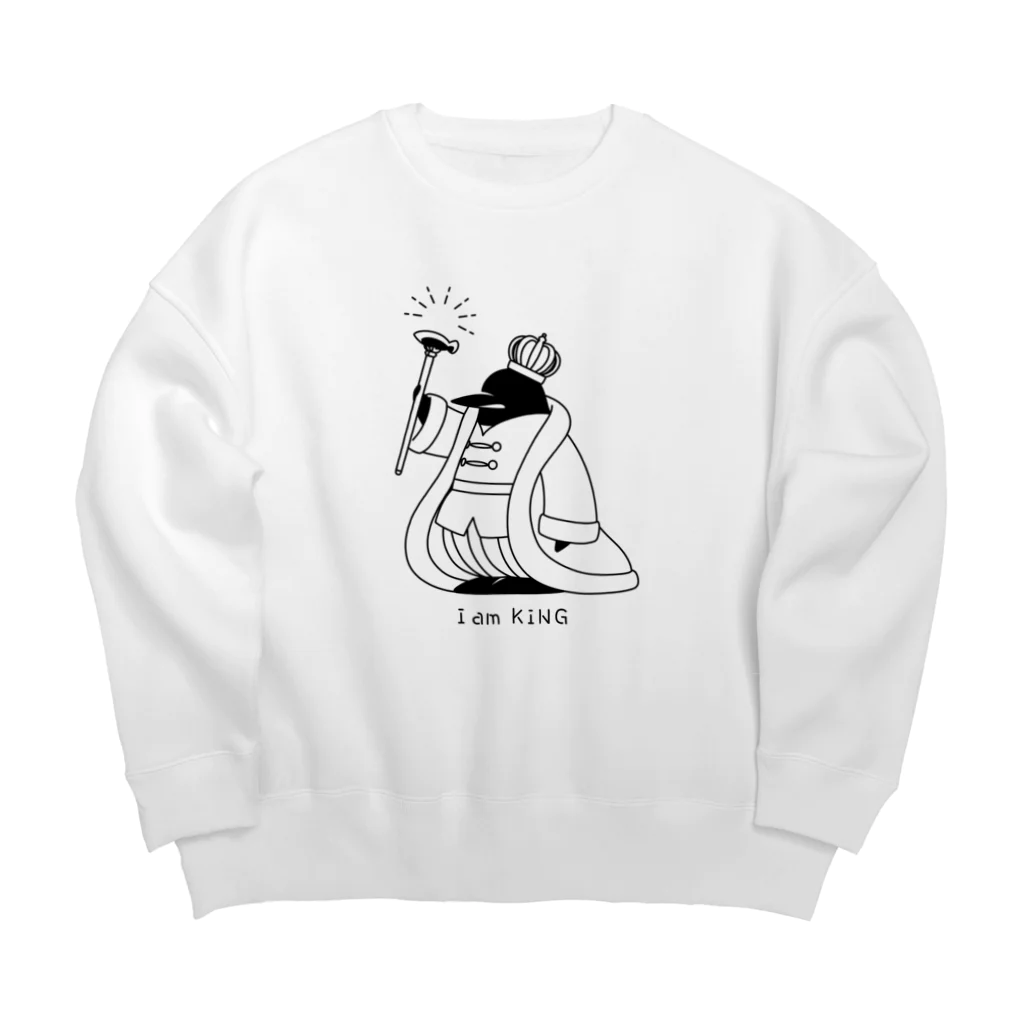 さくらい屋の王様ペンギン(黒) Big Crew Neck Sweatshirt