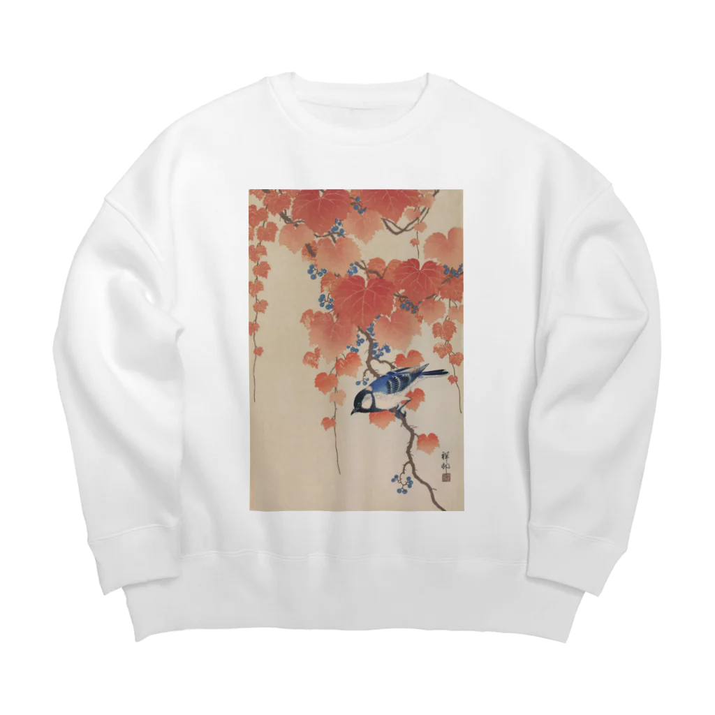 寿めでたや(ukiyoe)の蔦に四十雀 Big Crew Neck Sweatshirt