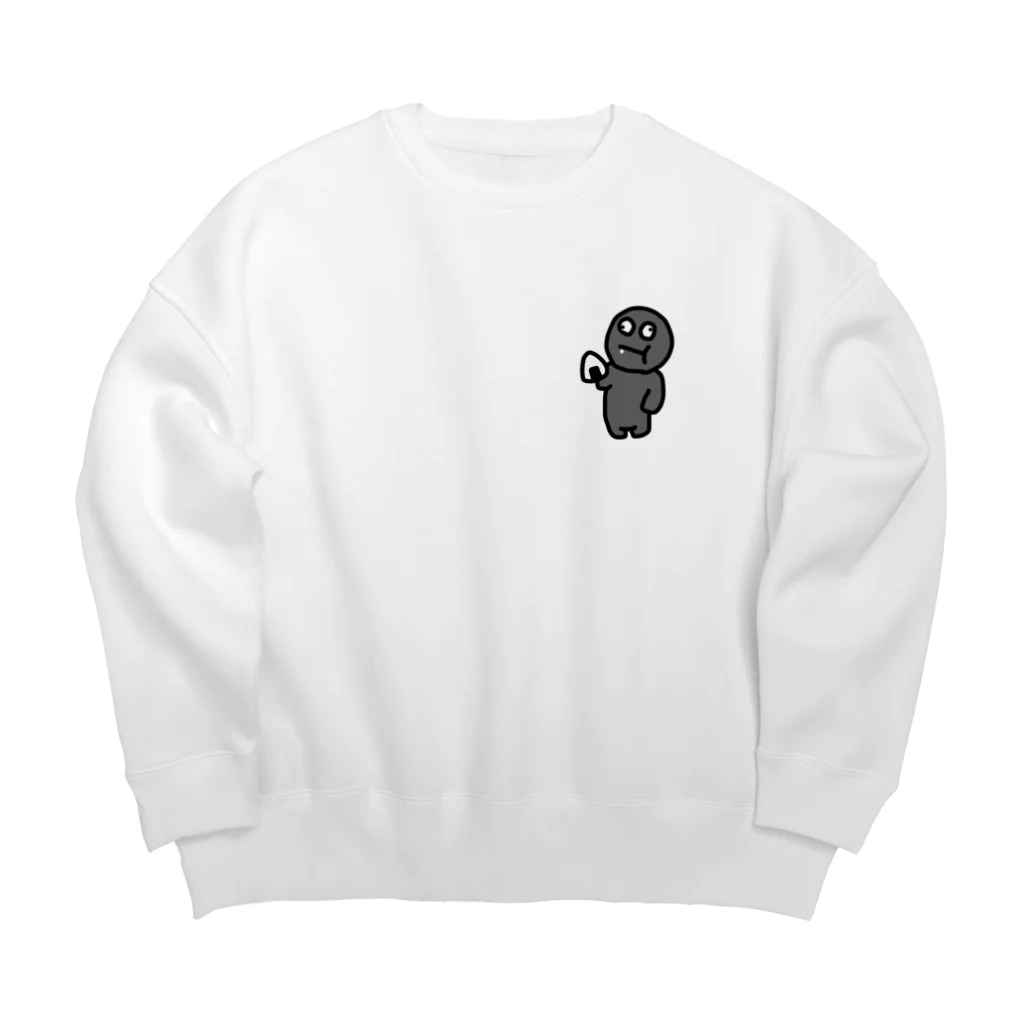 無銭飲食グッズの無銭くん（仮）（胸） Big Crew Neck Sweatshirt