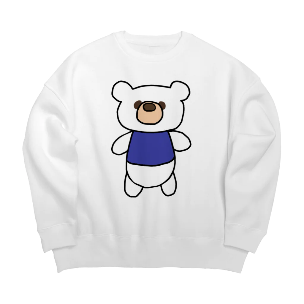 クマのブルくんのクマのブルくん Big Crew Neck Sweatshirt