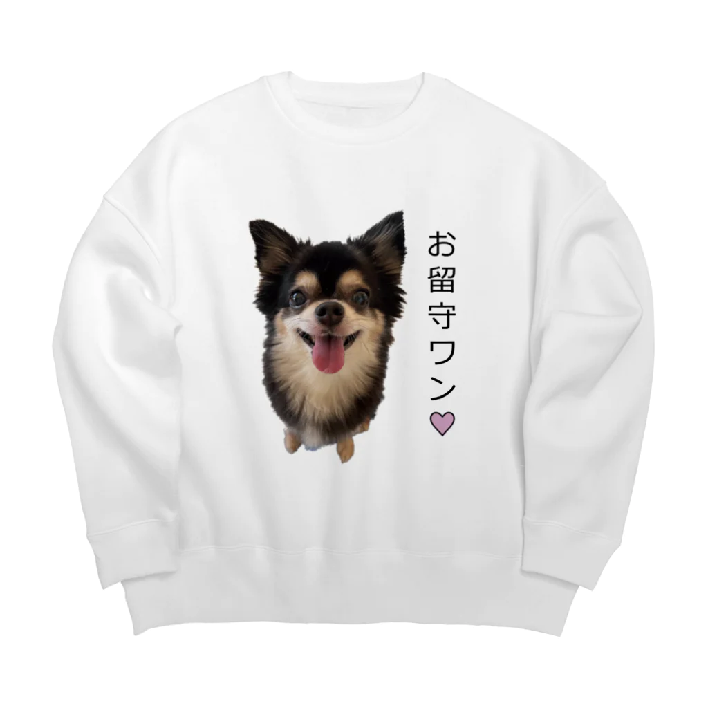 かいほう屋のお留守ワン！チワワちゃん Big Crew Neck Sweatshirt