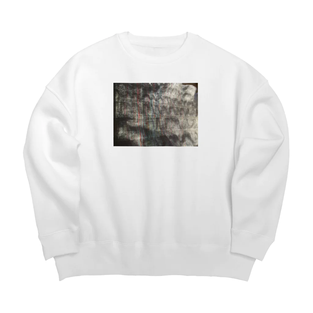 お花やさんの光に透ける織物 Big Crew Neck Sweatshirt