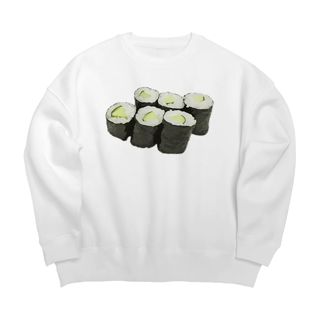 脂身通信Ｚのお寿司_細巻き寿司_かっぱ巻き_221024 Big Crew Neck Sweatshirt