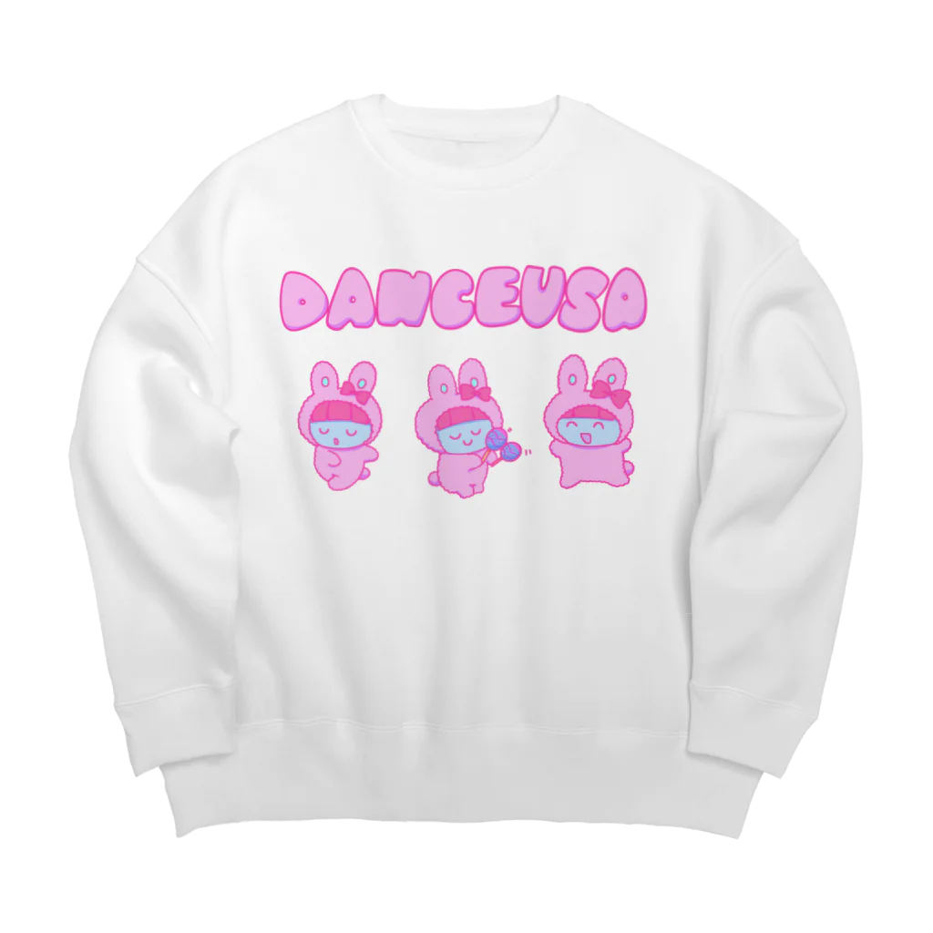 ピンクツインテール🌷のDanceusa(うさ) Big Crew Neck Sweatshirt