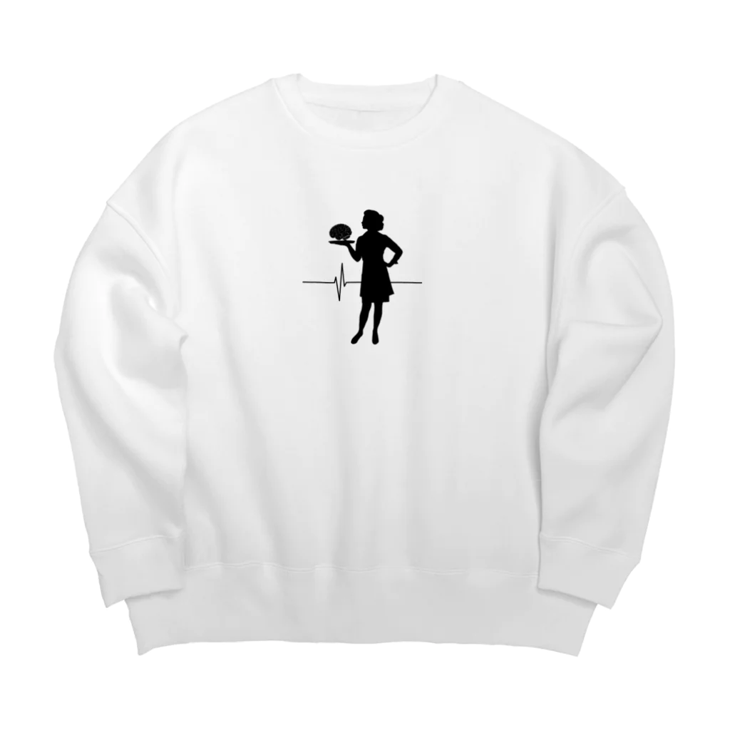 insparation｡   --- ｲﾝｽﾋﾟﾚｰｼｮﾝ｡の馬鹿は死んでも治らない(黒) Big Crew Neck Sweatshirt