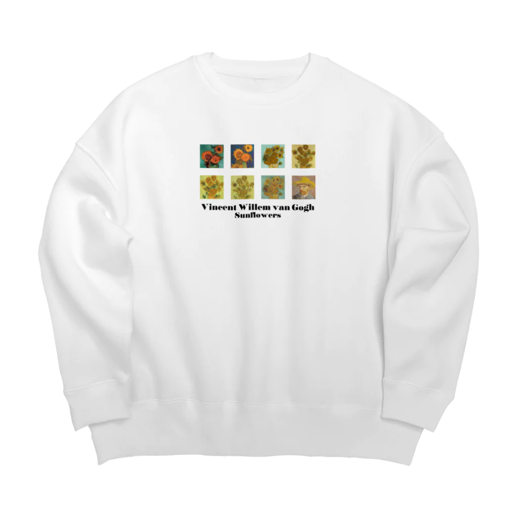 omochi-artのゴッホ《７つのひまわり》 Big Crew Neck Sweatshirt